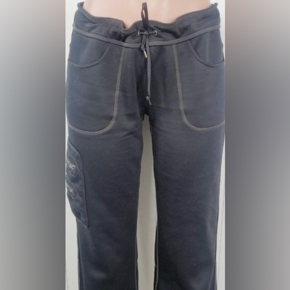 Athleta Women's Black Drawstring High-Rise Classic Cargo Pants Size s G5